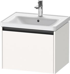 Duravit Ketho.2 wastafelonderkast met 1 lade 58,4x45,5x44 cm met antraciet greep, wit supermat