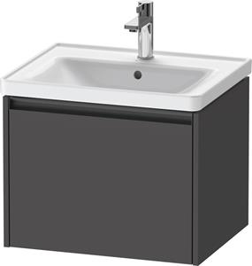 Duravit Ketho.2 wastafelonderkast met 1 lade 58,4x45,5x44 cm met antraciet greep, grafiet mat