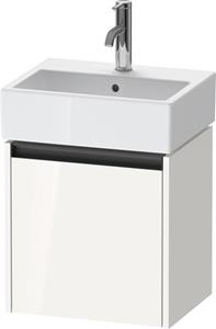 Duravit Ketho.2 wastafelonderkast met 1 deur 43,4x33,8x44 cm links met antraciet greep, hoogglans wit