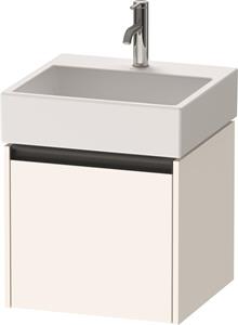 Duravit Ketho.2 wastafelonderkast met 1 lade 48,4x46x44 cm met antraciet greep, wit supermat