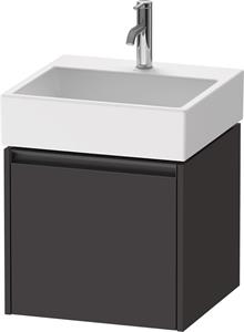 Duravit Ketho.2 wastafelonderkast met 1 lade 48,4x46x44 cm met antraciet greep, grafiet supermat