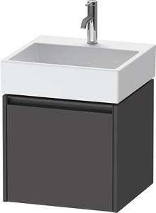 Duravit Ketho.2 wastafelonderkast met 1 lade 48,4x46x44 cm met antraciet greep, grafiet mat