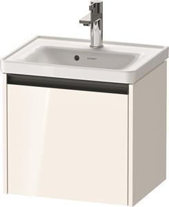 Duravit Ketho.2 wastafelonderkast met 1 lade 48,4x37,5x44 cm met antraciet greep, hoogglans wit