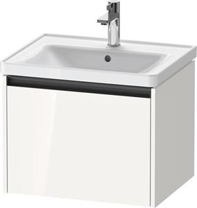 Duravit Ketho.2 wastafelonderkast met 1 lade 58,4x45,5x44 cm met antraciet greep, hoogglans wit