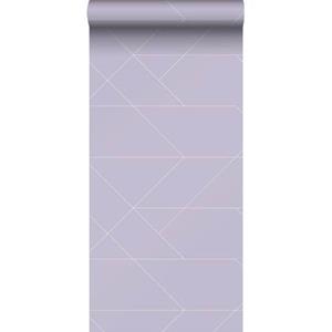 Esta Home ESTAhome behang grafische lijnen lila paars - 139574 - 0,53 x 10,05 m