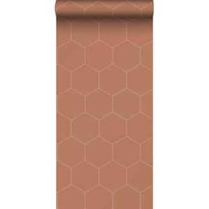 Esta Home ESTAhome behang hexagon terracotta - 139376 - 0,53 x 10,05 m