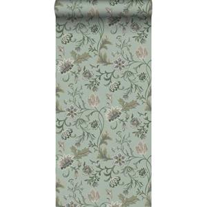 Esta Home ESTAhome behang vintage bloemen celadon groen - 139413 - 0.53 x 10.05