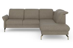 Sit&More Ecksofa Fashion, wahlweise mit Kopfteilverstellung, Vorziehsitz, motorisch, Nickelfüße