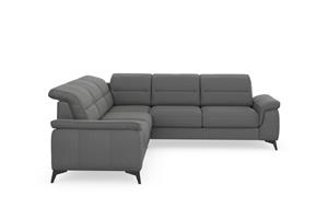 sit&more Ecksofa "Sinatra L-Form", optinal mit Kopfteilverstellung und Armteilfunktion, Metallfüße