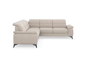 Sit&More Ecksofa Sinatra, optinal mit Kopfteilverstellung und Armteilfunktion, Metallfüße