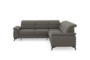 Sit&More Ecksofa Sinatra, optinal mit Kopfteilverstellung und Armteilfunktion, Metallfüße