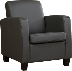 ShopX Leren fauteuil joy 46 grijs, grijs leer, grijze stoel