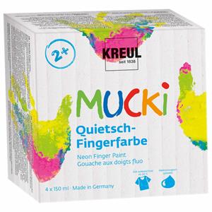 C. Kreul Kreul MUCKI Quietsch-Fingerfarbe 4 Farben neon
