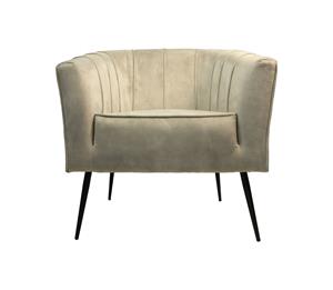 Industrielemeubelshop Fauteuil Chester wit polyester