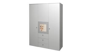 Kleiderschrank ¦ weiß ¦ Maße (cm): B: 147 H: 192 T: 51  - Möbel Kraft