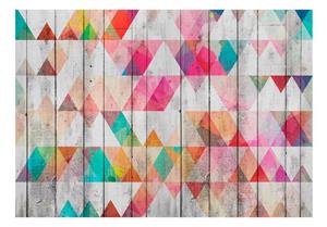KUNSTLOFT Vliestapete »Rainbow Triangles«, lichtbeständige Design Tapete