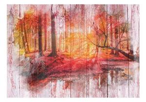 KUNSTLOFT Vliestapete »Autumnal Forest«, lichtbeständige Design Tapete