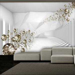 KUNSTLOFT Vliestapete »Diamond Corridor (Grey)«, lichtbeständige Design Tapete