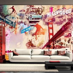 KUNSTLOFT Vliestapete »Hollywood, Miami, Los Angeles...«, lichtbeständige Design Tapete