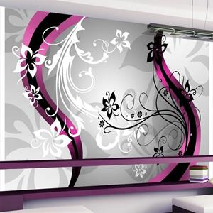 KUNSTLOFT Vliestapete »Blumiges Muster (rosa)«, lichtbeständige Design Tapete