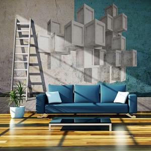 KUNSTLOFT Vliestapete »Betonblöcke«, lichtbeständige Design Tapete