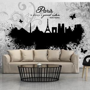 KUNSTLOFT Vliestapete »Paris is always a good idea - black and white«, lichtbeständige Design Tapete