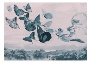 KUNSTLOFT Vliestapete »Butterflies and Fairy«, lichtbeständige Design Tapete