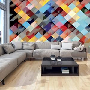 KUNSTLOFT Vliestapete »Colour Patchwork«, lichtbeständige Design Tapete