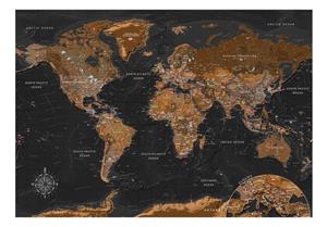 KUNSTLOFT Vliestapete »World: Stylish Map«, lichtbeständige Design Tapete