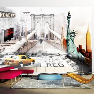 KUNSTLOFT Vliestapete »Straßen von New York«, lichtbeständige Design Tapete