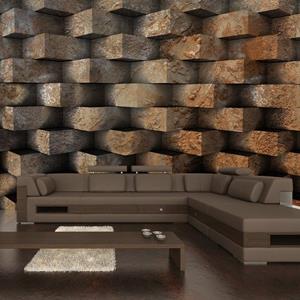 KUNSTLOFT Vliestapete »Ziegel Geflecht«, lichtbeständige Design Tapete