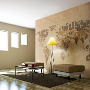 KUNSTLOFT Vliestapete »Karte der Weltentdecker«, lichtbeständige Design Tapete