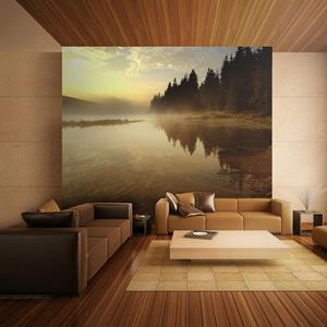 KUNSTLOFT Vliestapete »Wald und See«, lichtbeständige Design Tapete