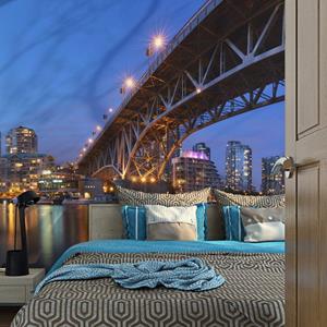 KUNSTLOFT Vliestapete »Granville Bridge - Vancouver (Canada)«, lichtbeständige Design Tapete