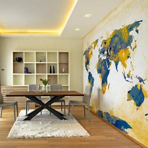 KUNSTLOFT Vliestapete »Map of the World - Sun and sky«, lichtbeständige Design Tapete