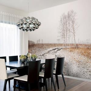 KUNSTLOFT Vliestapete »Winter field«, lichtbeständige Design Tapete