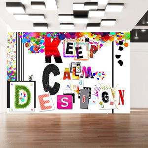 KUNSTLOFT Vliestapete »Keep Calm and Design«, lichtbeständige Design Tapete