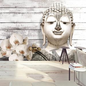 KUNSTLOFT Vliestapete »Smiling Buddha«, lichtbeständige Design Tapete