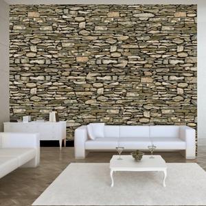 KUNSTLOFT Vliestapete »Stone wall«, lichtbeständige Design Tapete