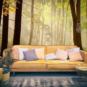 KUNSTLOFT Vliestapete »Mysterious forest path«, lichtbeständige Design Tapete