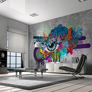 KUNSTLOFT Vliestapete »Graffiti eye«, lichtbeständige Design Tapete