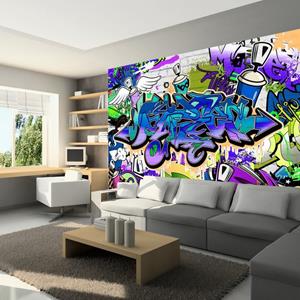 KUNSTLOFT Vliestapete »Graffiti: violet theme«, lichtbeständige Design Tapete