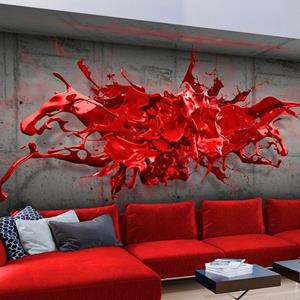 KUNSTLOFT Vliestapete »Red Ink Blot«, lichtbeständige Design Tapete