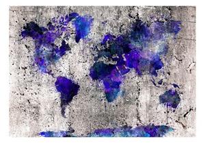 KUNSTLOFT Vliestapete »World Map: Ink Blots«, lichtbeständige Design Tapete