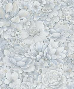 Noordwand Botanica Behang met ton-sur-ton grote bloemenprint 33953