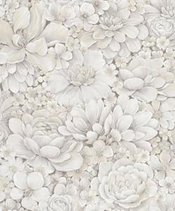 Noordwand Botanica Behang met ton-sur-ton grote bloemenprint 33951