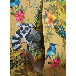 DUTCH WALLCOVERINGS Fototapete »Tapete Lemur Ocker«, (1 St)
