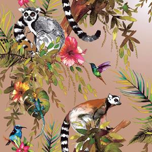 DUTCH WALLCOVERINGS Fototapete »Tapete Lemur Roségold«, (1 St)