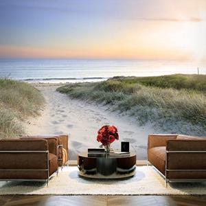 KUNSTLOFT Vliestapete »Spaziergang am Strand«, lichtbeständige Design Tapete