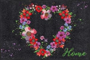 Salonloewe Fußmatte » Fußmatte Blossom Heart Home 050x075 cm«, , Rechteckig, Höhe 7 mm